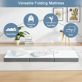 792105626567 POHARE Folding Mattress Twin Memory Foam Topper #3