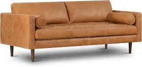 EM-388-TAN POLY BARK Cognac Couch Century