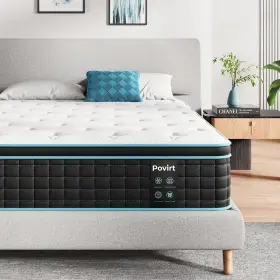 Lg-apsb POVIRT Twin Mattress Pocket Spring Hybrid Memory Foam