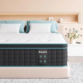 975639382343 POVIRT Mattress Innerspring Memory Foam Hybrid