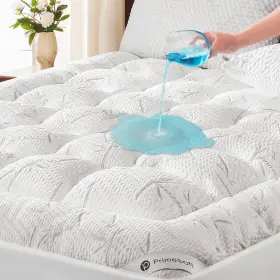 313092347398 PRIMESOFT Waterproof King Mattress Topper Pillow