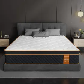 HT02003BQUS QABEFY Queen Mattress Hybrid Box Memory Foam