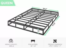 QBS-704 QEROMY Queen Box Spring High Bed #3