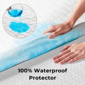 810142980944 ROLANSTAR Twin Mattress Waterproof Protector Gel #2