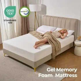 810142984454 ROLANSTAR Twin Mattress Gel Memory Sleep Relief #3