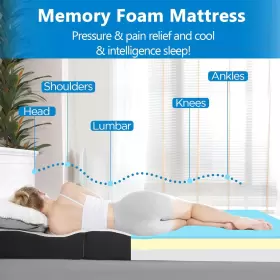 696230924454 ROXZO Memory Foam Folding Mattress Twin #3