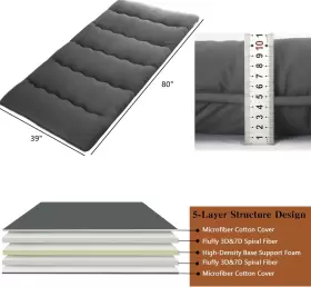 689992640922 ROYGROW Futon Mattress Floor Sleeping #2