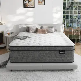 RUO12K RUOYSUN King Mattress Firm Hybrid Pocket Spri