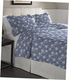 Fpdvt-tt-snowflakes SAFAH Flannel Oversized Duvet Set Twin