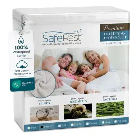 642741898852 SAFEREST Waterproof Twin Mattress Protector Pure