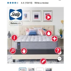 1486390 SEALY Posturepedic Carver King Futon Mattress Firm