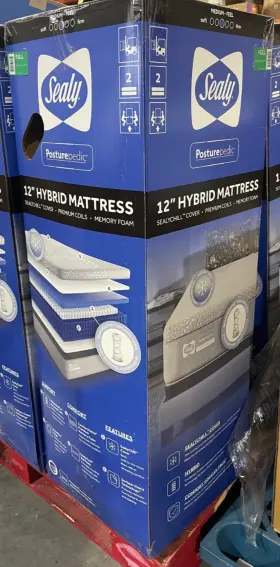1636888 SEALY Posturepedic Hybrid Mattress Feel Box