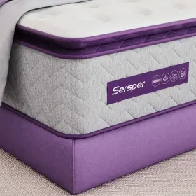 649226999073 SERSPER Memory Foam Hybrid Pillow Top Mattress
