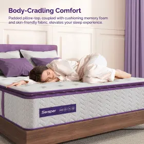 795847477374 SERSPER Memory Foam Hybrid Pillow Top Mattress #2