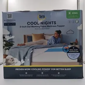 617014003936 SERTA Nights Gel Memory Foam Mattress Topper