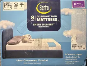 747935885608 SERTA Sheer Slumber Memory Foam Mattress Box