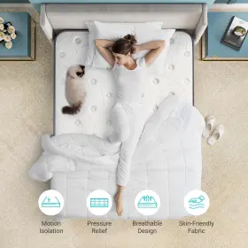 649226999295 SERWEET Memory Foam Hybrid Queen Mattress Coils #2
