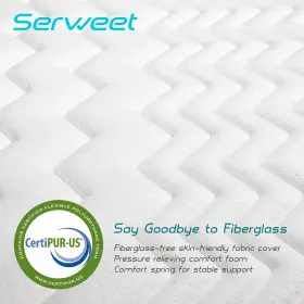 649226999424 SERWEET Memory Foam Hybrid Twin Mattress Pocket #2