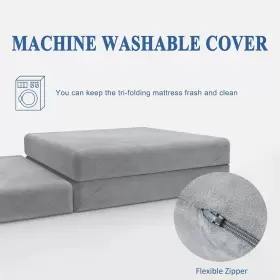 726312167247 SINWEEK Fold Memory Foam Folding Mattress #3