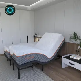 EE-3100PSK14H-1 SLEEP Hybrid Mattress Twin Bed Frame Gel Foam