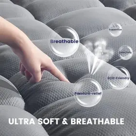 840199210534 SLEEP ZONE Breathable Mattress Pad Twin Bed #3