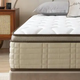 850067656593 SOGESSLEEP Twin Mattress Hybrid Box Memory Foam