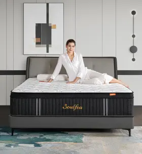 Mattress SOULFEA Queen Memory Foam Hybrid Firm Certipur Box