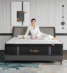 739713126225 SOULFEA Mattress Hybrid Box Memory Foam