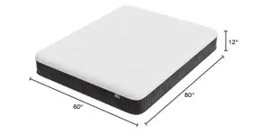748664190605 SWBVS Mattress Queen Memory Foam Firm Hybrid #2