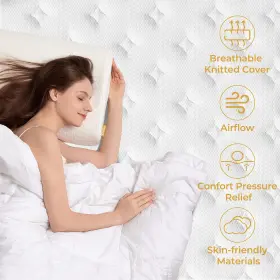 761062100229 TEOANNS Mattress Memory Foam Bed Box Hybrid #2