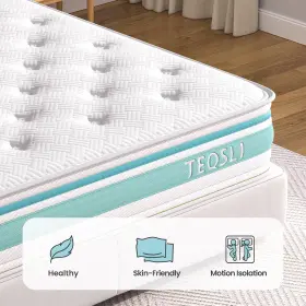 TET10 TEQSLI Twin Mattress Hybrid Gel Memory Foam Innerspring #3