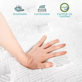 769083189674 TEQSLI Mattress Hybrid Memory Foam Innerspring #3