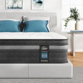 975639382121 TEQSLI Twin Mattress Gel Memory Foam Hybrid