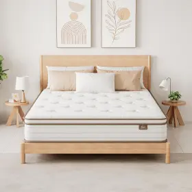 976270030334 TEQSLI Twin Mattress Hybrid Box Pressure Relief