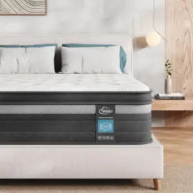 MTA-12T TEQSLI Twin Mattress Gel Memory Foam Hybrid Firm