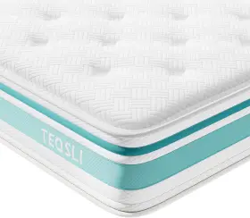 TET10 TEQSLI Twin Mattress Hybrid Gel Memory Foam Innerspring