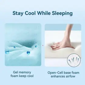 941601148859 TOPLLEN Mattress Box Cooling Memory Foam Fiber #3
