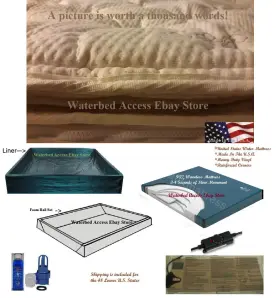 EKPT-DUAL95L UNITED STATES WATER MATTRESS King Softside Dual