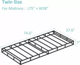 PBS7 UPCANSO Twin Box Spring Bed Base Boxspring #2