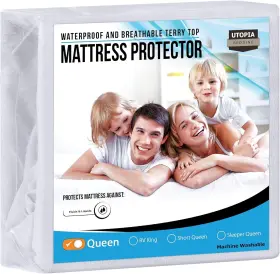 754207380556 UTOPIA BEDDING Waterproof Mattress Protector