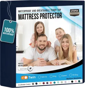 UB2402 UTOPIA BEDDING Waterproof Mattress Protector Twin