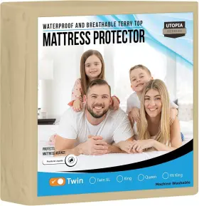 UB2404 UTOPIA BEDDING Waterproof Mattress Protector Twin