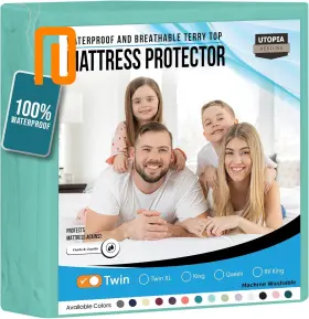 UB2406 UTOPIA BEDDING Waterproof Mattress Protector Twin Spa