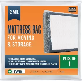 UH1298 UTOPIA HOME Mattress Bag Moving Twin Pack Mil