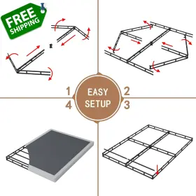445032474475 VACIWE Box Spring Cover Set Mattress #2