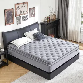 V2-10Q VANTTO Queen Mattress Hybrid Memory Foam Up