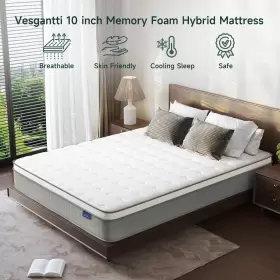 789152083050 VESGANTTI Twin Mattress Hybrid Box Pressure #3