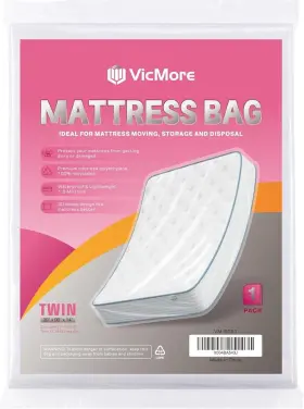 VM-6051 VICMORE Twin Mattress Protector Transparent