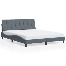 3208244 VIDAXL Bed Frame Headboard Furniture Queen Velvet Vid #2