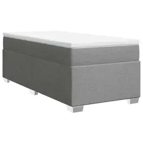 3285167 VIDAXL Box Spring Bed Mattress Upholstered Light Twin